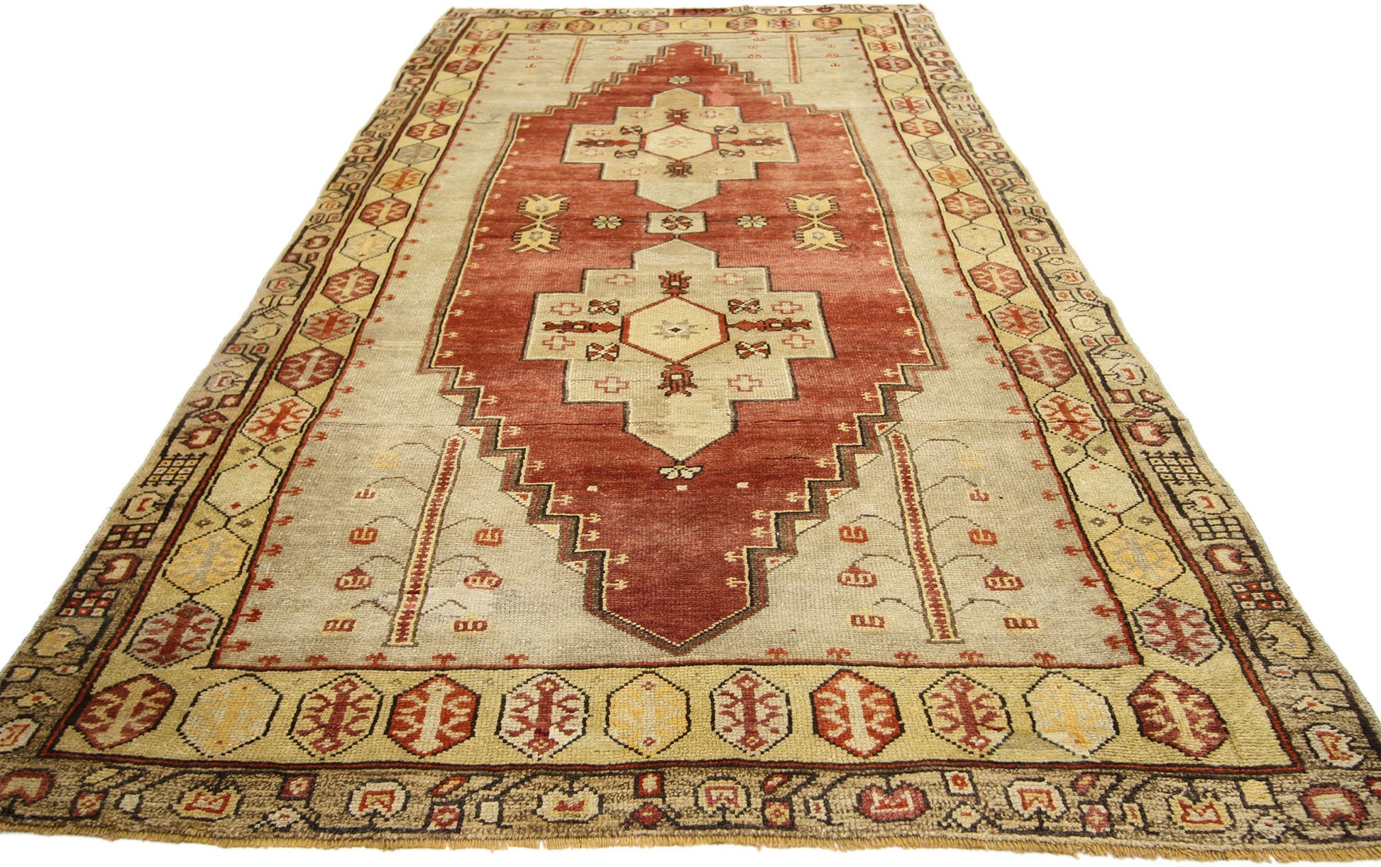 4 x 8 Vintage Turkish Oushak Rug 50643