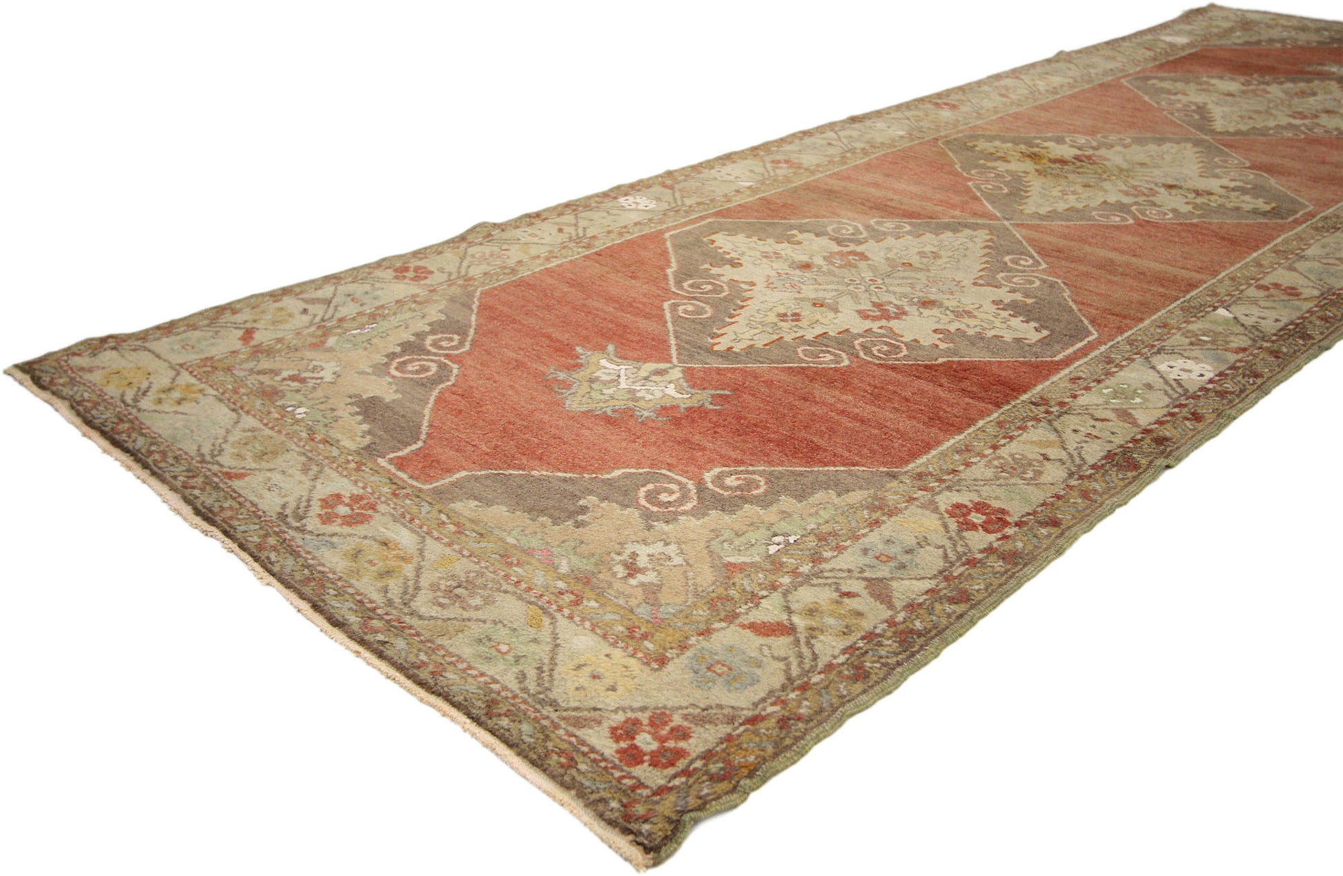 3 x 11 Vintage Turkish Oushak Runner 50646