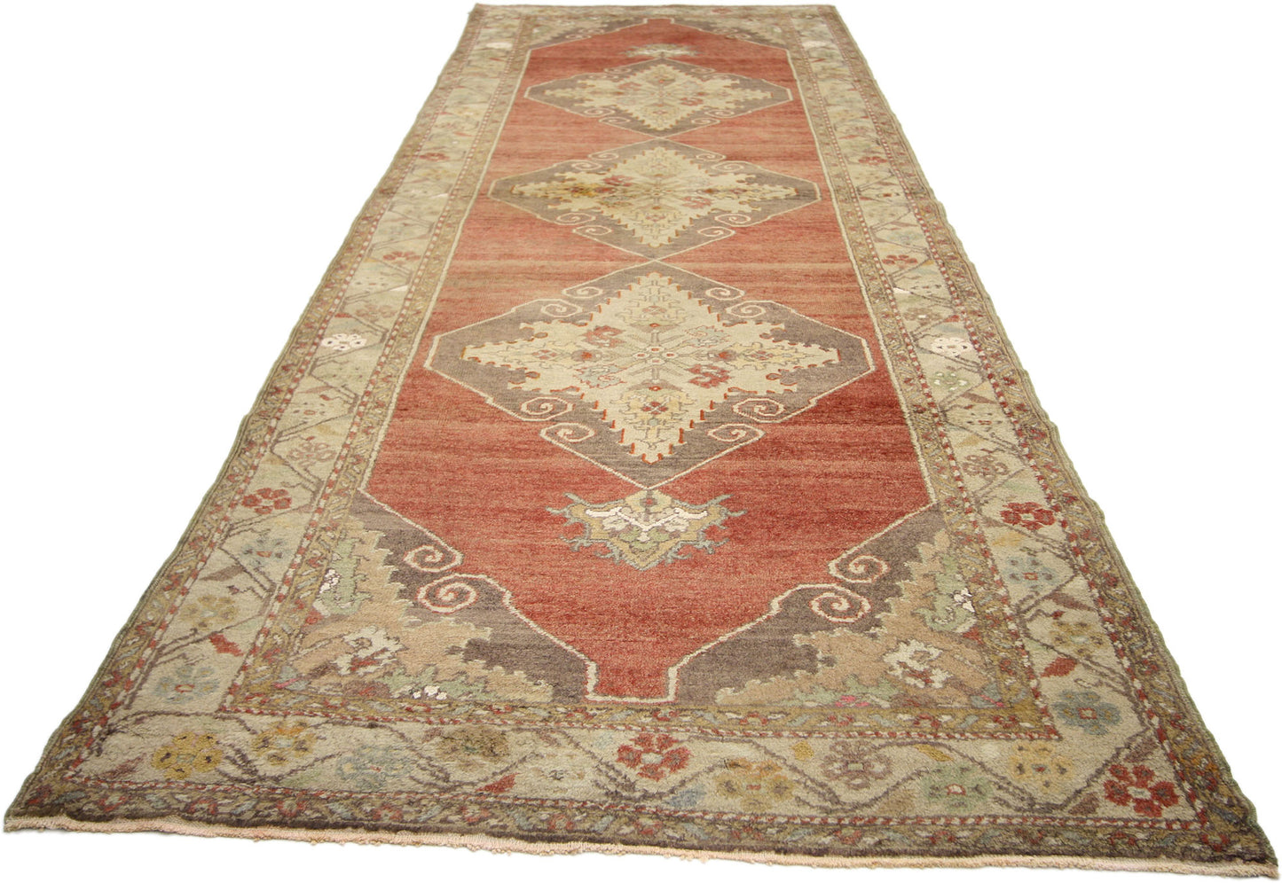 3 x 11 Vintage Turkish Oushak Runner 50646