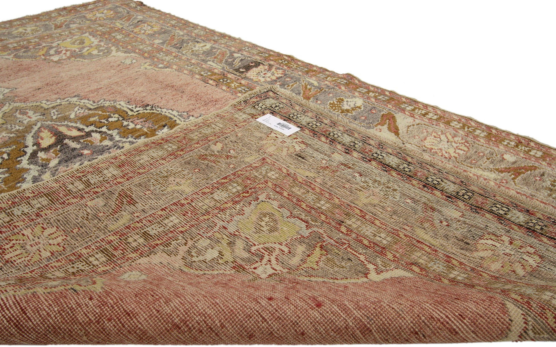 4 x 5 Vintage Turkish Oushak Rug 50656