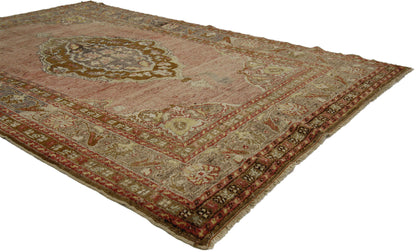 4 x 5 Vintage Turkish Oushak Rug 50656