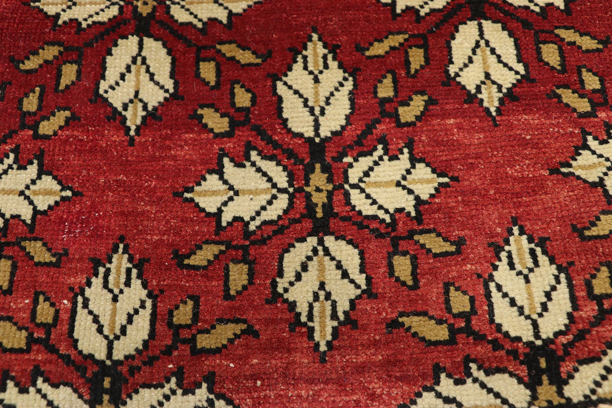 3 x 22 Vintage Red Turkish Oushak Rug 50658