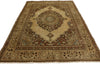 4 x 5 Distressed Antique Persian Tabriz Rug 50671