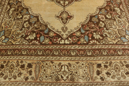 4 x 5 Distressed Antique Persian Tabriz Rug 50671