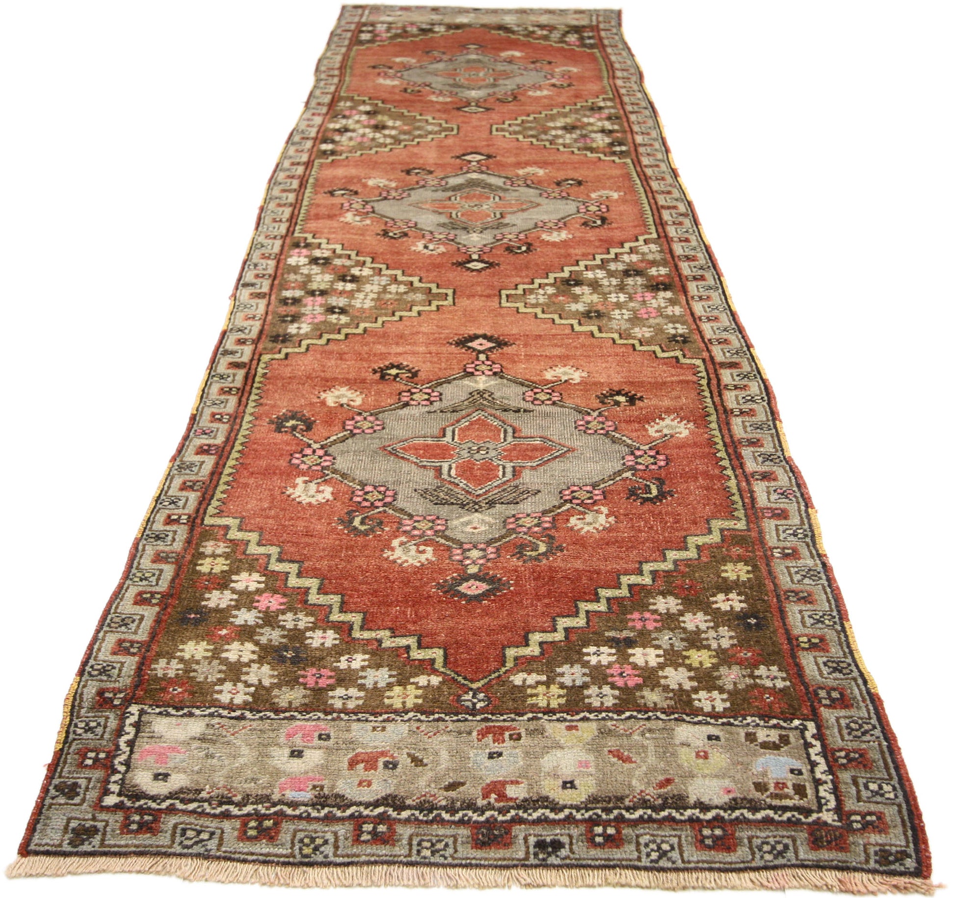 2 x 10 Antique Oushak Rug 50724