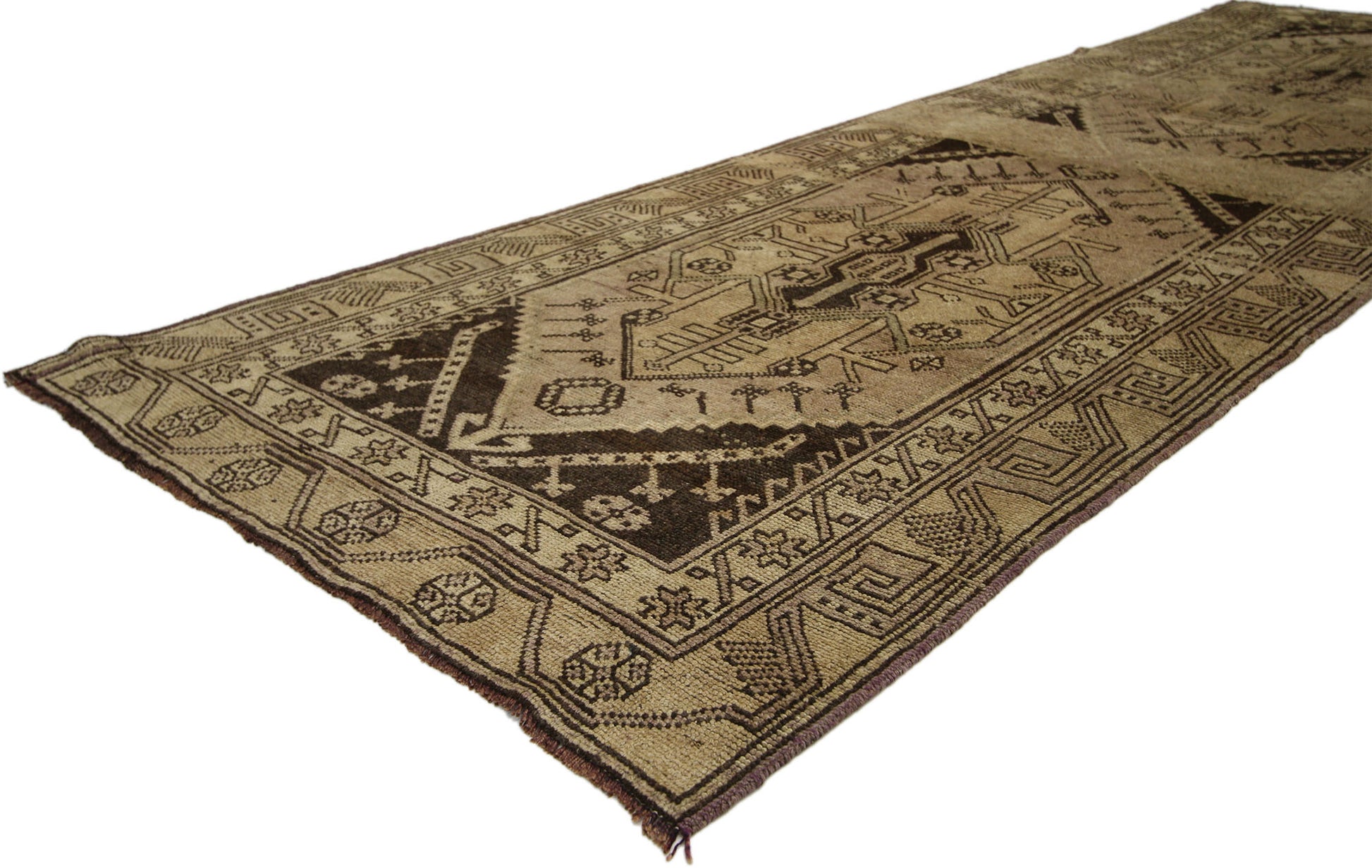 3 x 11 Vintage Turkish Oushak Runner 50749
