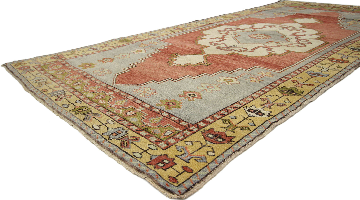 4 x 9 Vintage Turkish Oushak Rug 50751