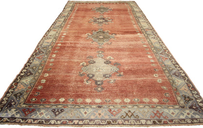 4 x 11 Vintage Turkish Oushak Rug 50768