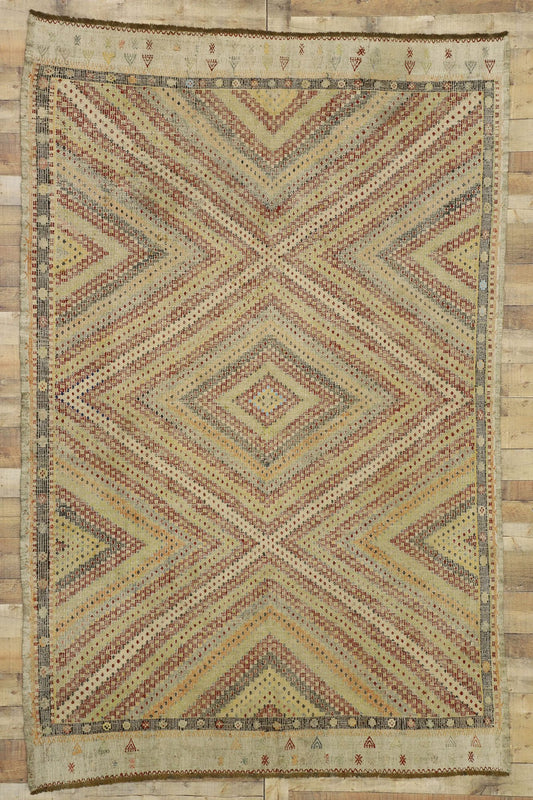 6 x 10 Vintage Turkish Kilim Rug 50769