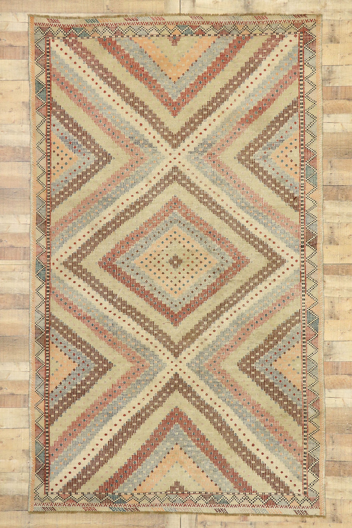6 x 10 Vintage Turkish Kilim Rug 50774