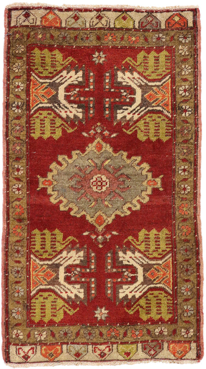 2 x 3 Vintage Turkish Yazdak Rug 50783