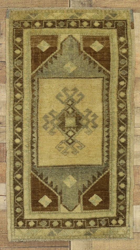 2 x 3 Vintage Turkish Oushak Rug 50798