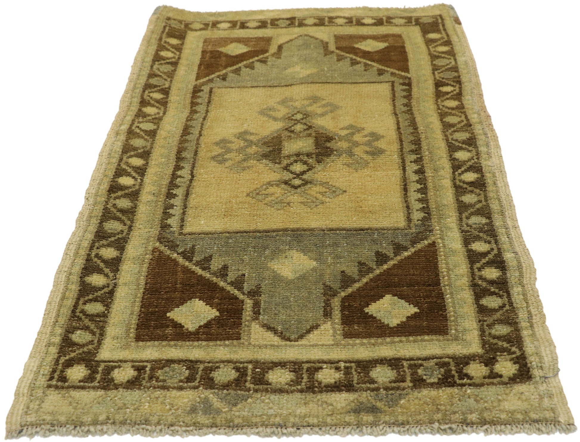 2 x 3 Vintage Turkish Oushak Rug 50798