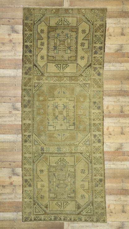 4 x 11 Vintage Turkish Oushak Rug 50828