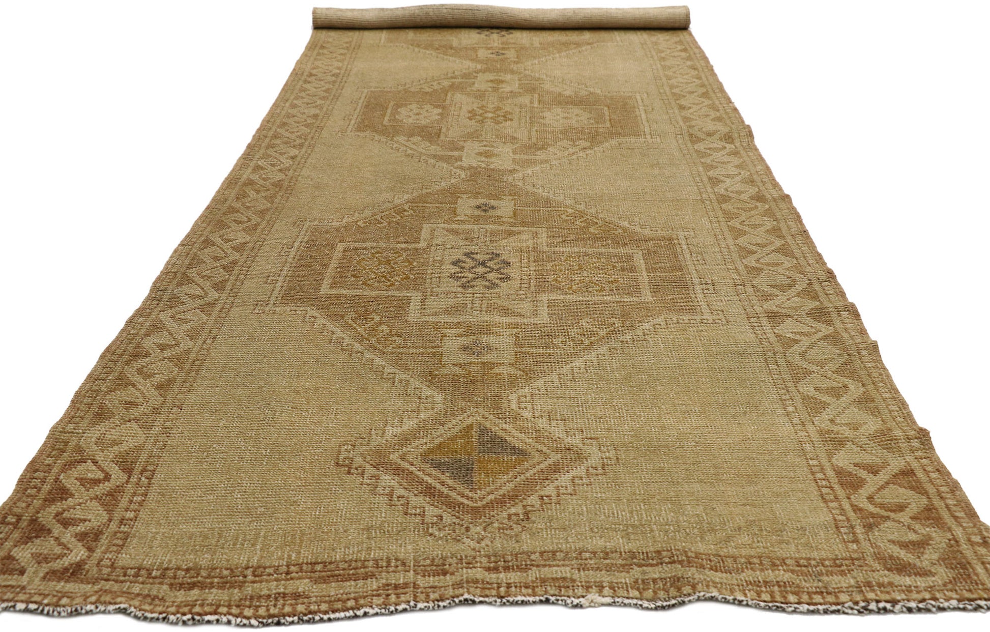 4 x 11 Vintage Turkish Oushak Rug 50835