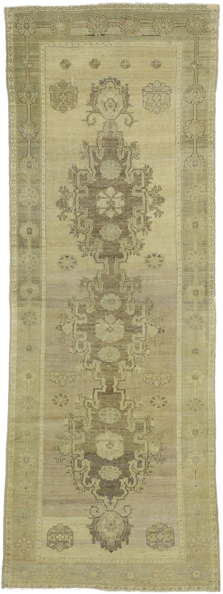 3 x 9 Vintage Turkish Oushak Rug 50838