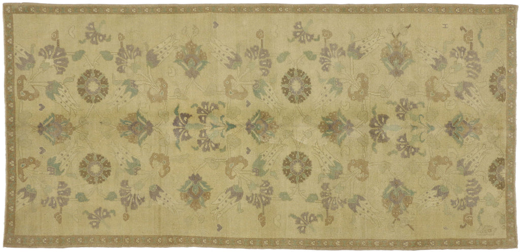 5 x 11 Vintage Turkish Oushak Rug 50843