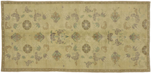 5 x 11 Vintage Turkish Oushak Rug 50843