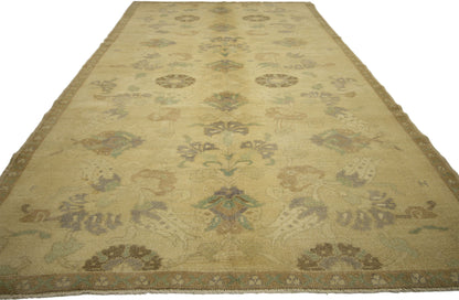 5 x 11 Vintage Turkish Oushak Rug 50843