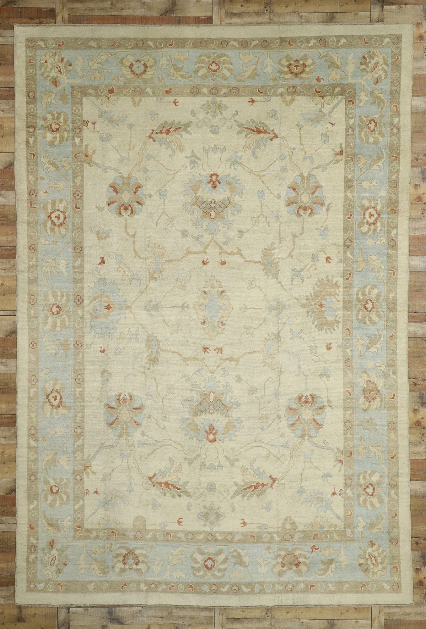 10 x 15 Modern Turkish Oushak Rug 50860