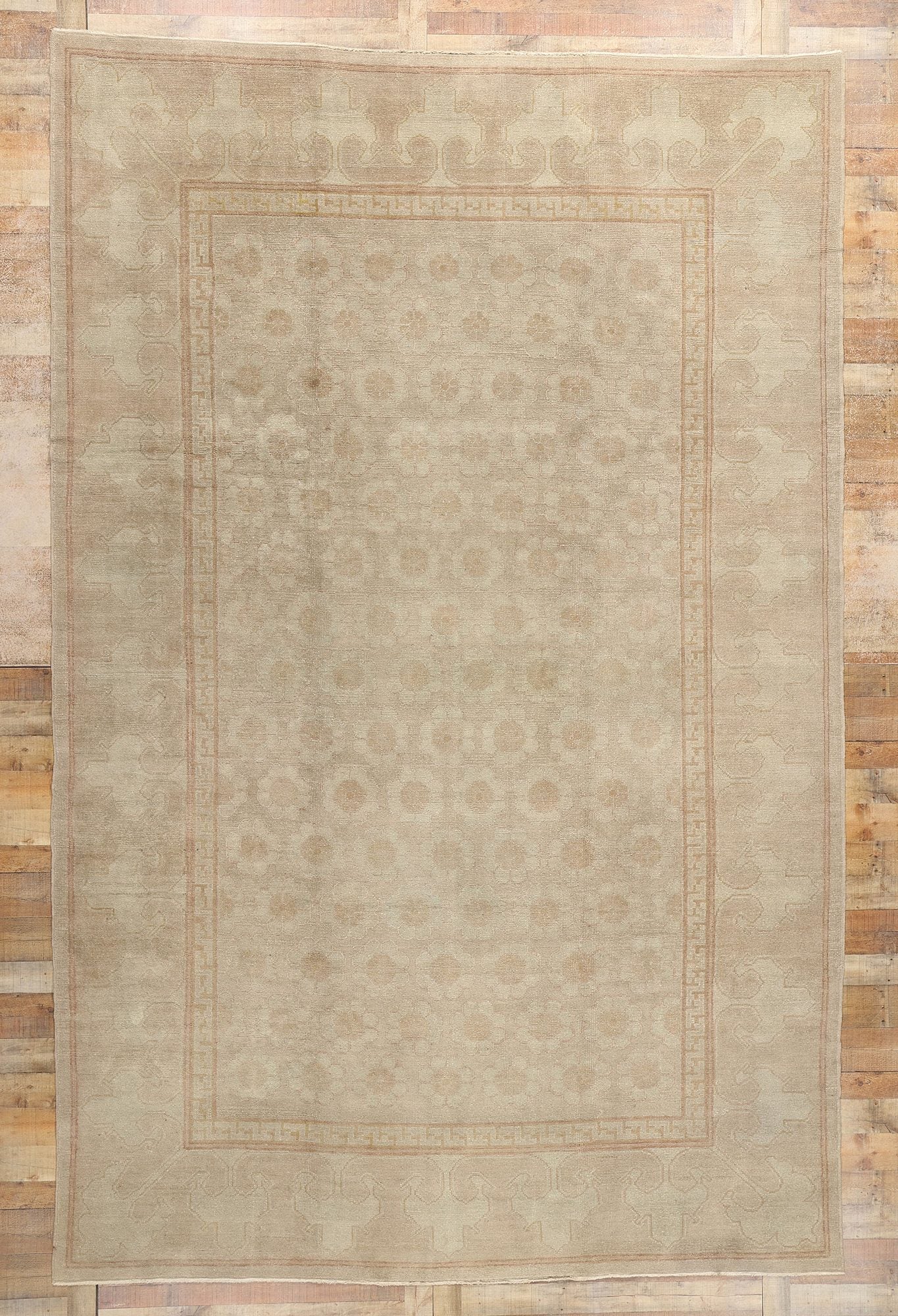 10 x 15 Vintage Muted Turkish Oushak Rug 50866