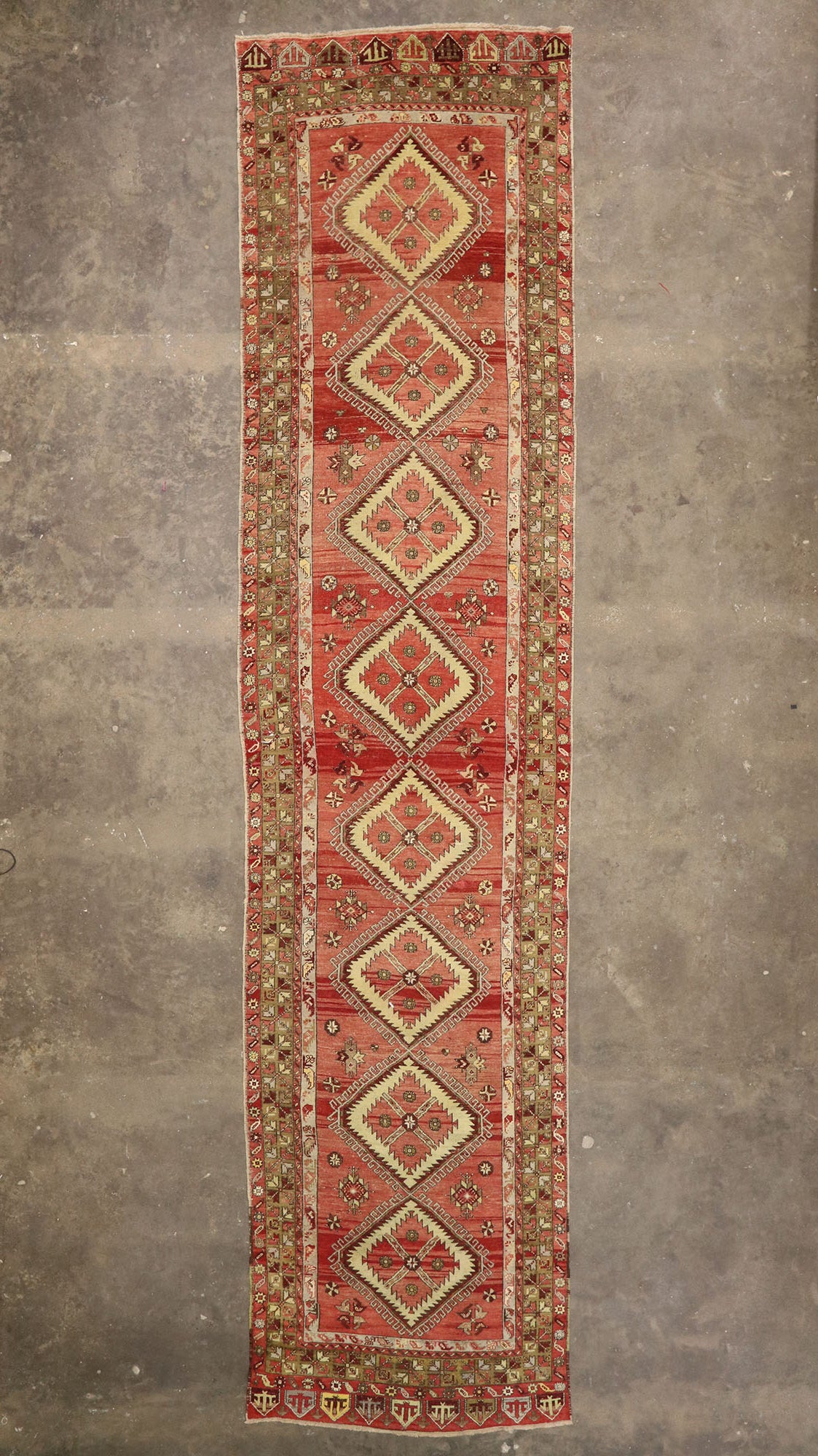 5 x 20 Vintage Turkish Oushak Rug 50868