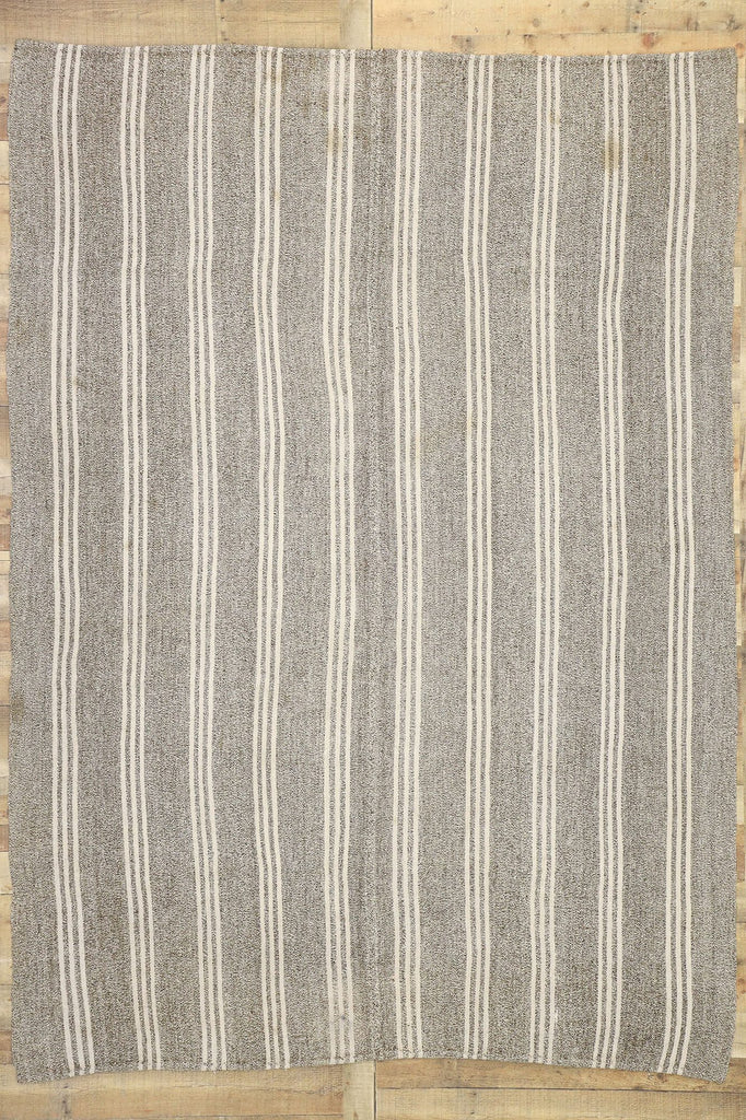 7 x 10 Vintage Gray Turkish Kilim Rug 50885