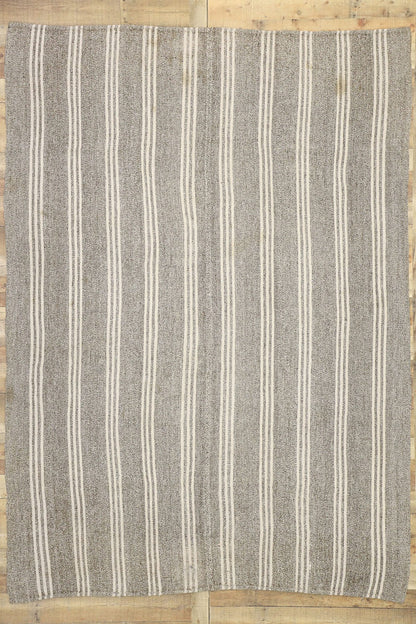 7 x 10 Vintage Gray Turkish Kilim Rug 50885