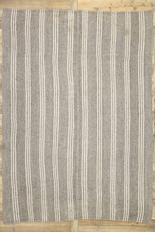 7 x 10 Vintage Gray Turkish Kilim Rug 50885