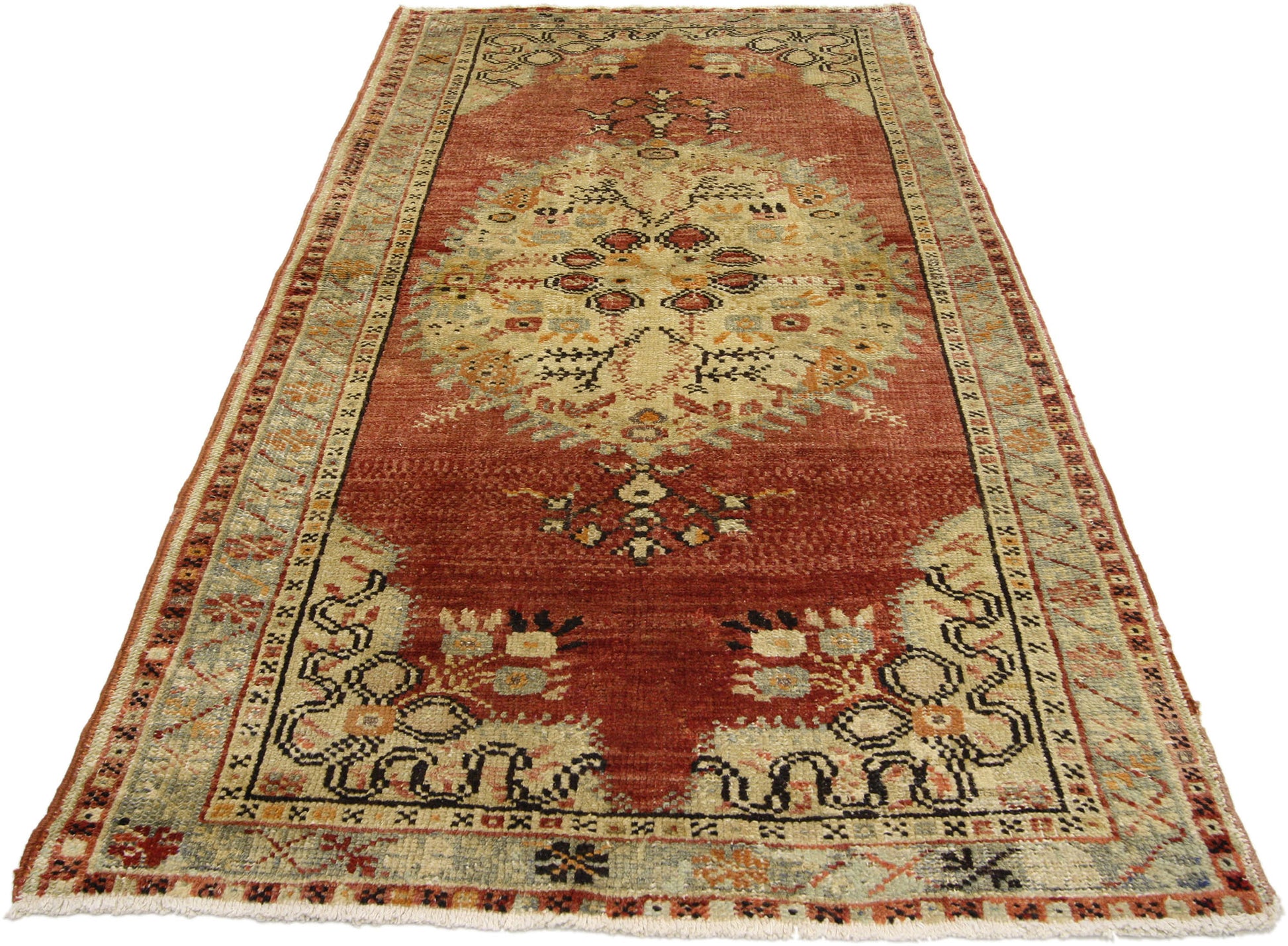 3 x 6 Vintage Turkish Oushak Rug 50911