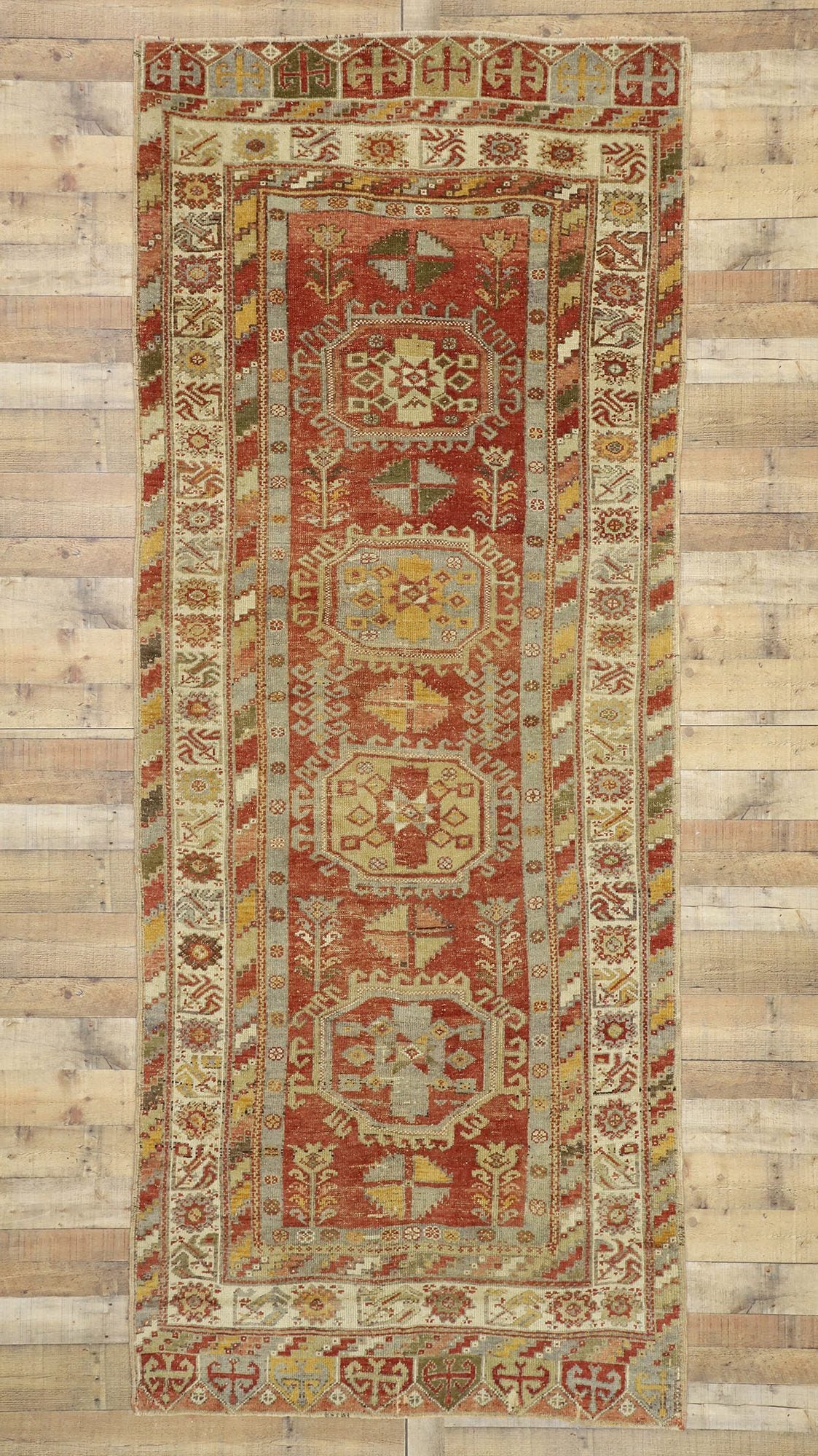 5 x 11 Vintage Turkish Oushak Rug 50912