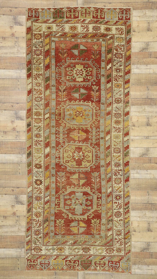 5 x 11 Vintage Turkish Oushak Rug 50912