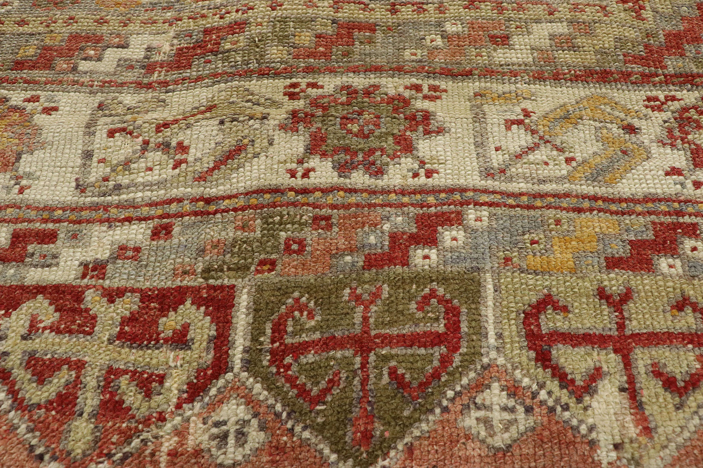 5 x 11 Vintage Turkish Oushak Rug 50912