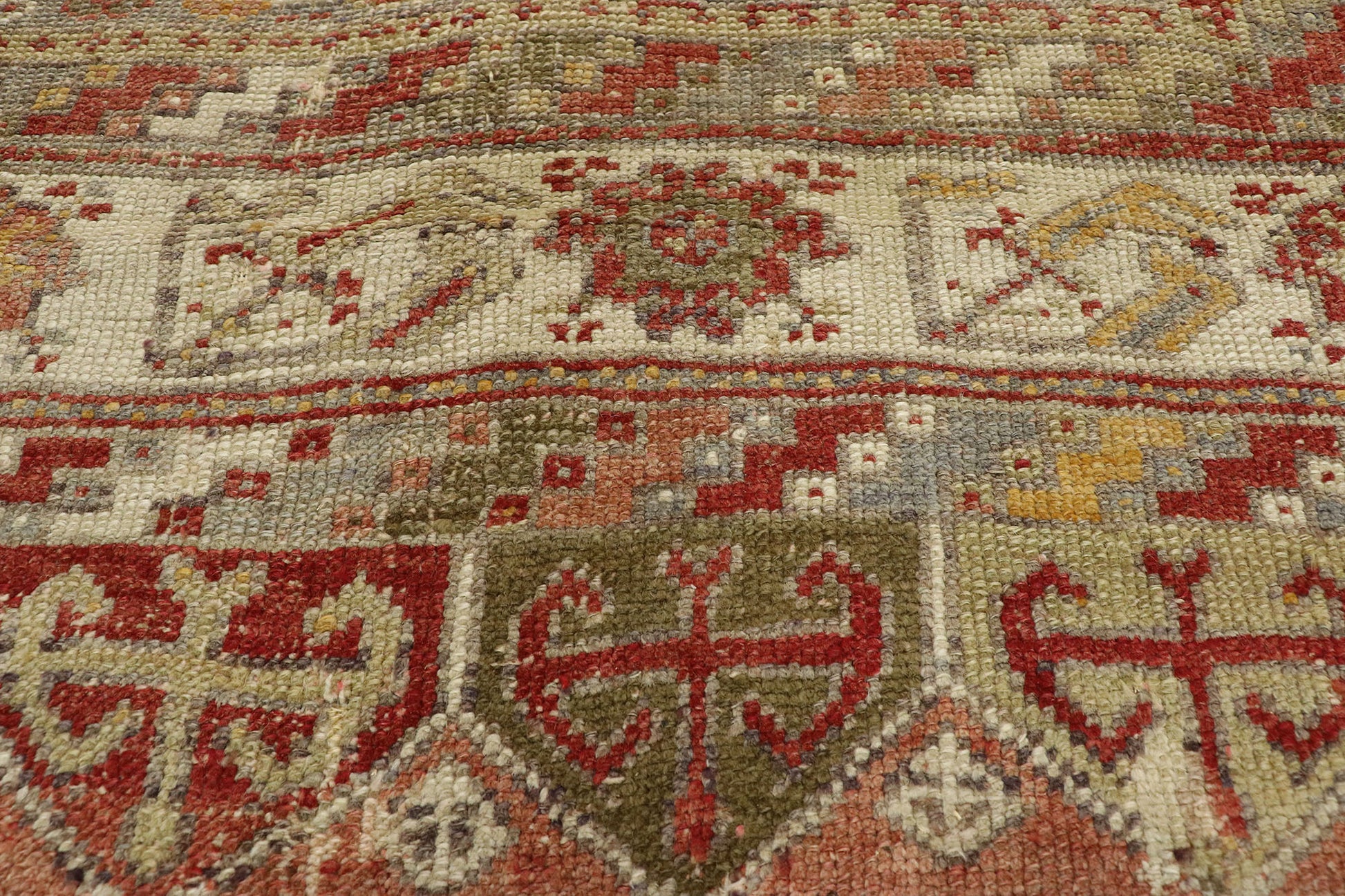 5 x 11 Vintage Turkish Oushak Rug 50912