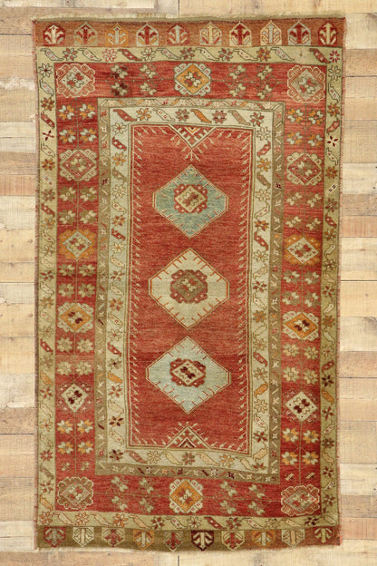 4 x 7 Vintage Turkish Oushak Rug 50916
