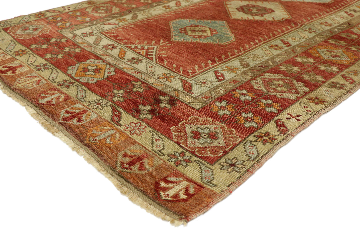 4 x 7 Vintage Turkish Oushak Rug 50916