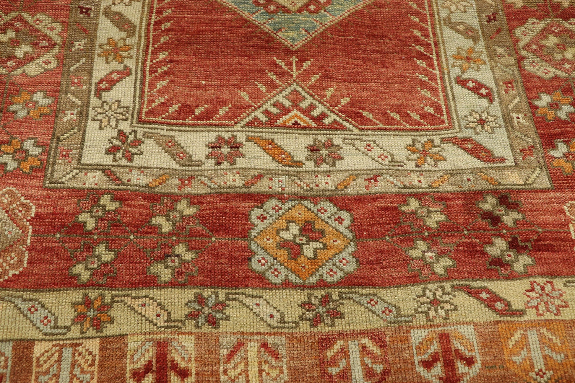 4 x 7 Vintage Turkish Oushak Rug 50916