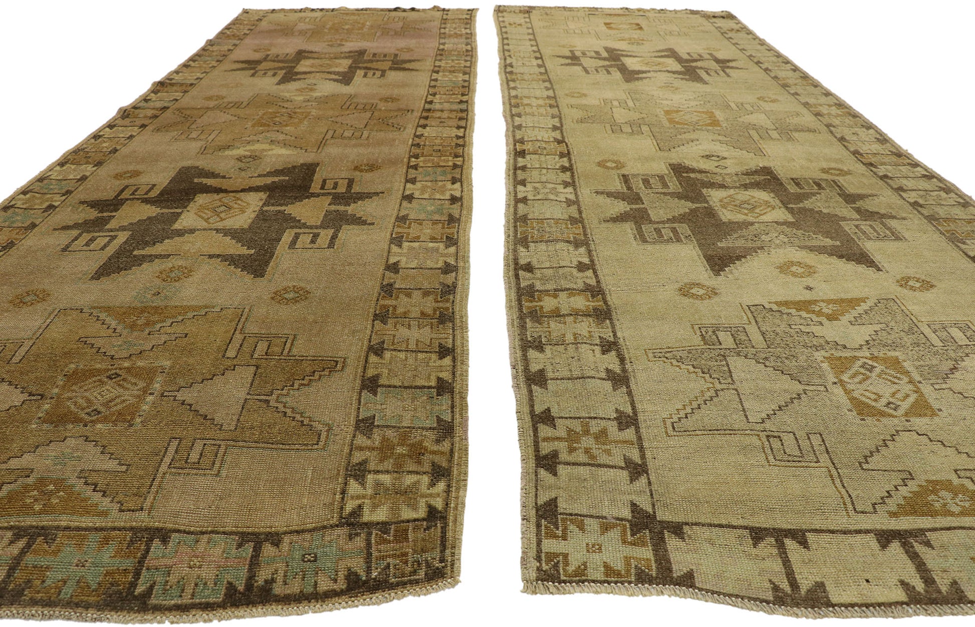 4 x 12 Vintage Turkish Oushak Rug 50927