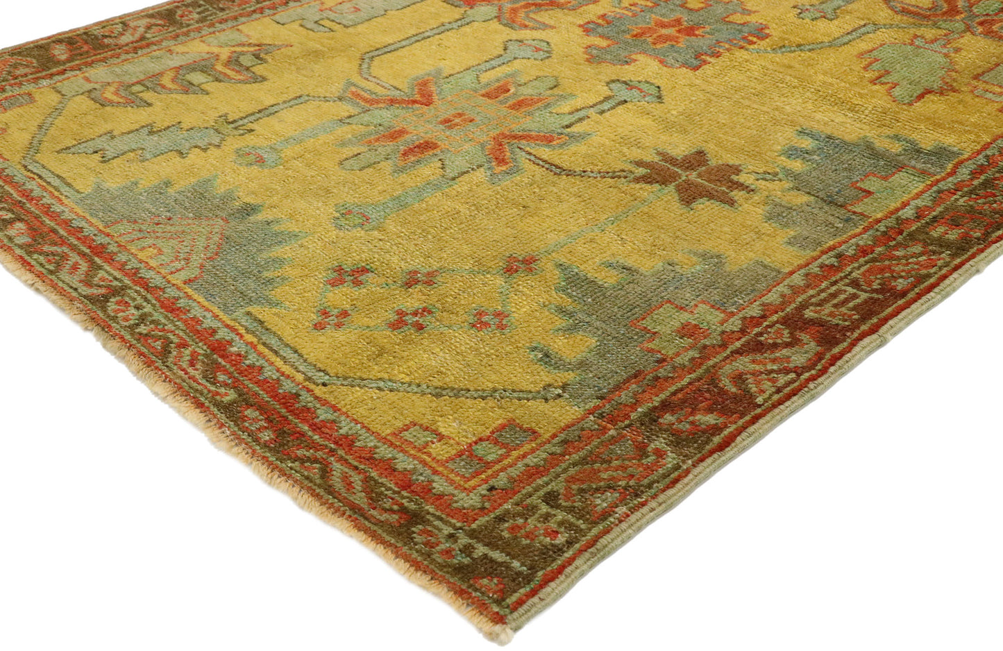 3 x 4 Vintage Turkish Oushak Rug 50933