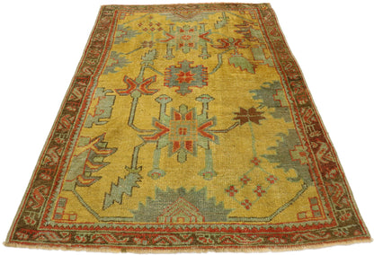 3 x 4 Vintage Turkish Oushak Rug 50933