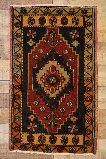 2 x 3 Vintage Turkish Yastik Rug 50935