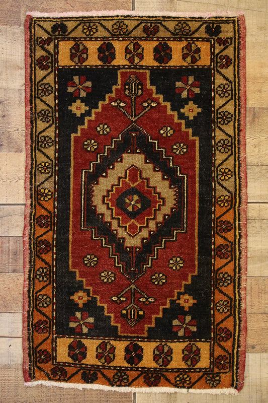 2 x 3 Vintage Turkish Yastik Rug 50935