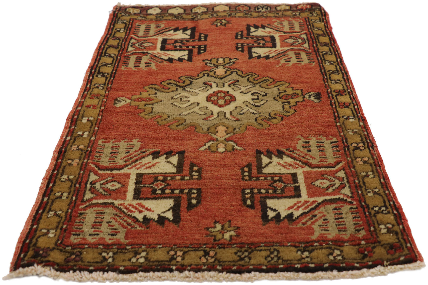 2 x 3 Vintage Turkish Yastik Rug 50939