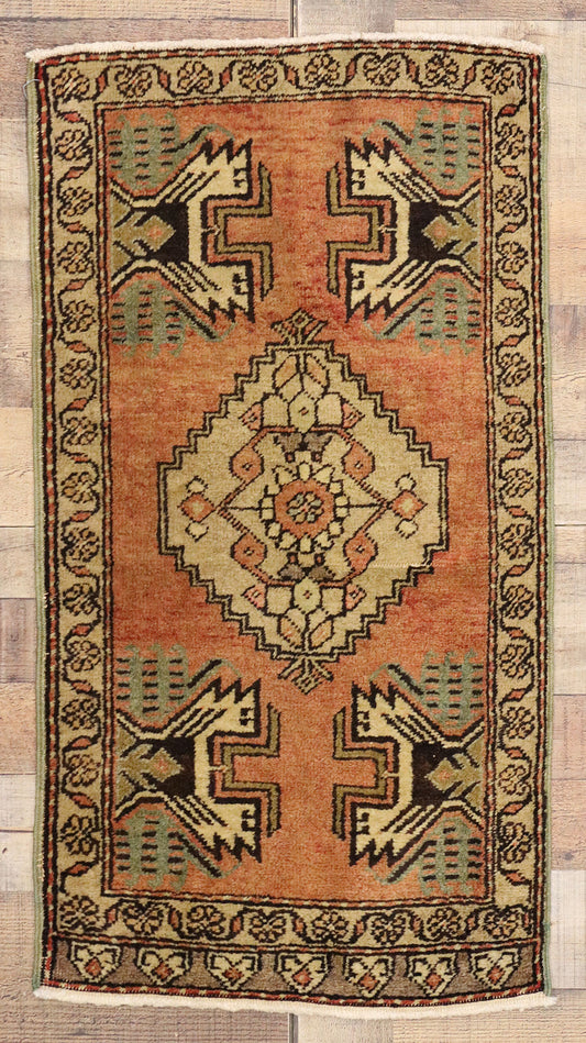 2 x 3 Vintage Turkish Yastik Rug 50940