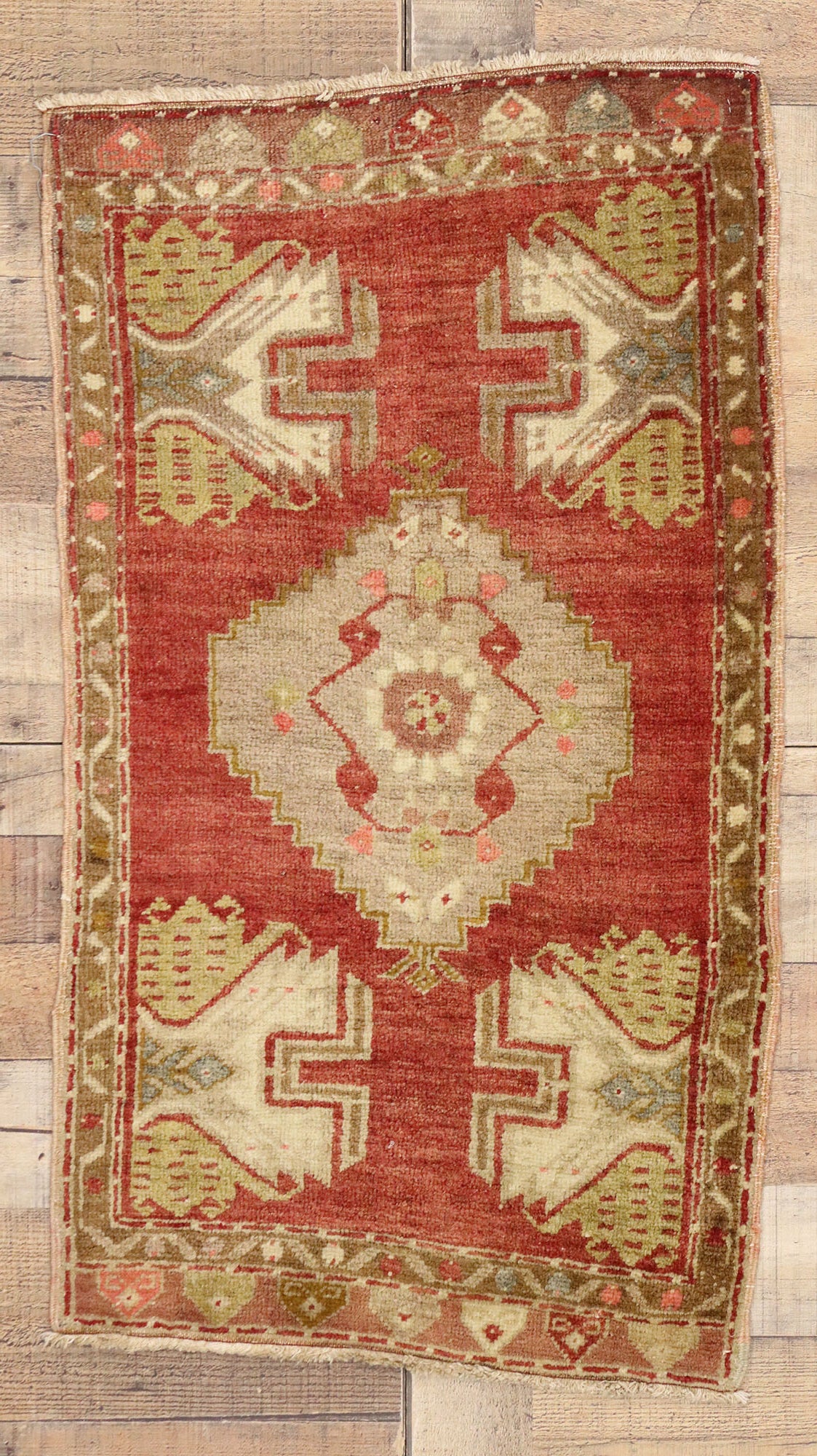 2 x 3 Vintage Turkish Yastik Rug 50941