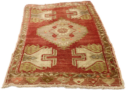 2 x 3 Vintage Turkish Yastik Rug 50941