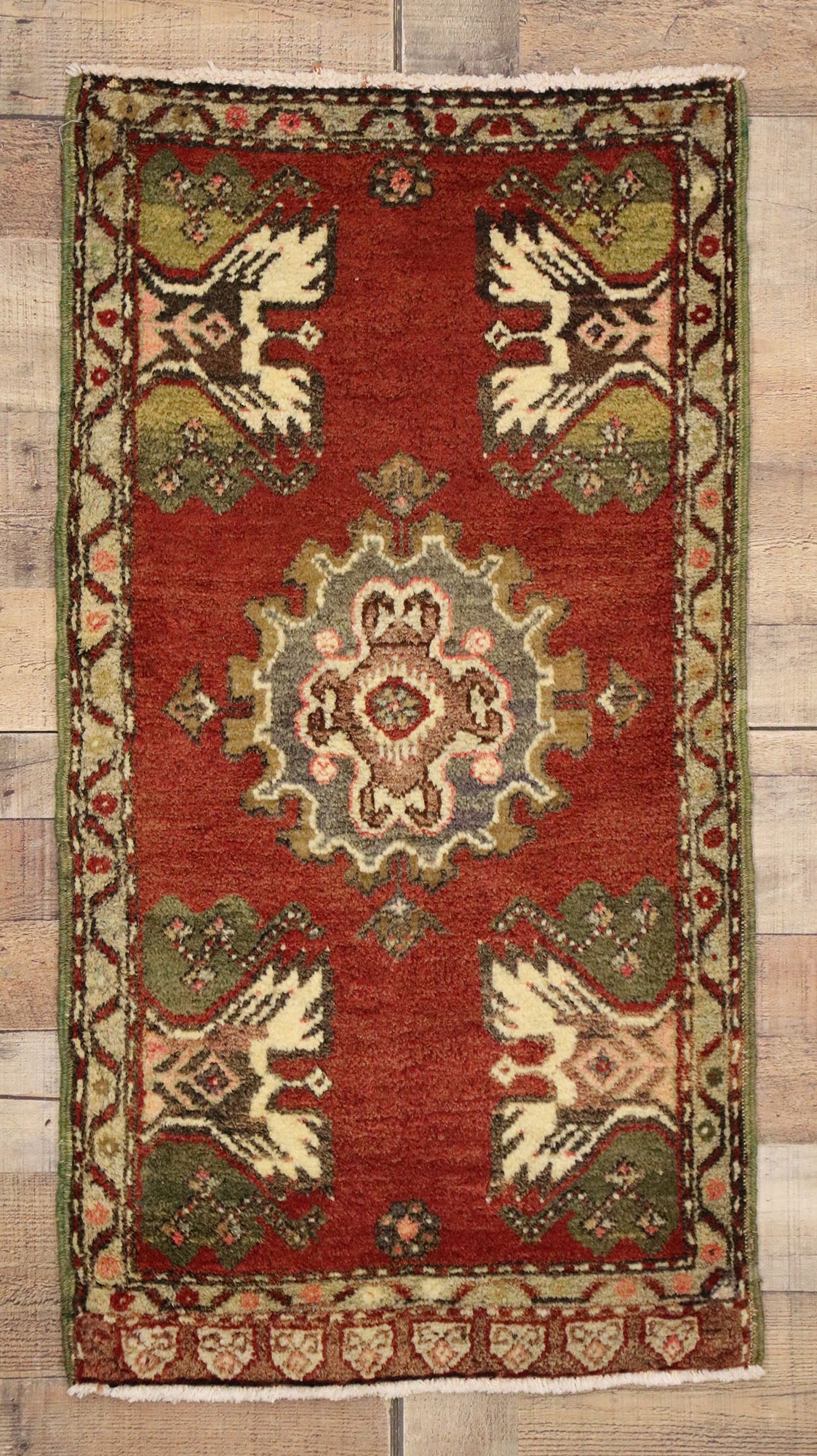 2 x 3 Vintage Turkish Yastik Rug 50943