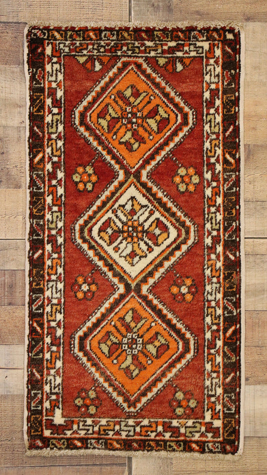 2 x 3 Vintage Turkish Yastik Rug 50951