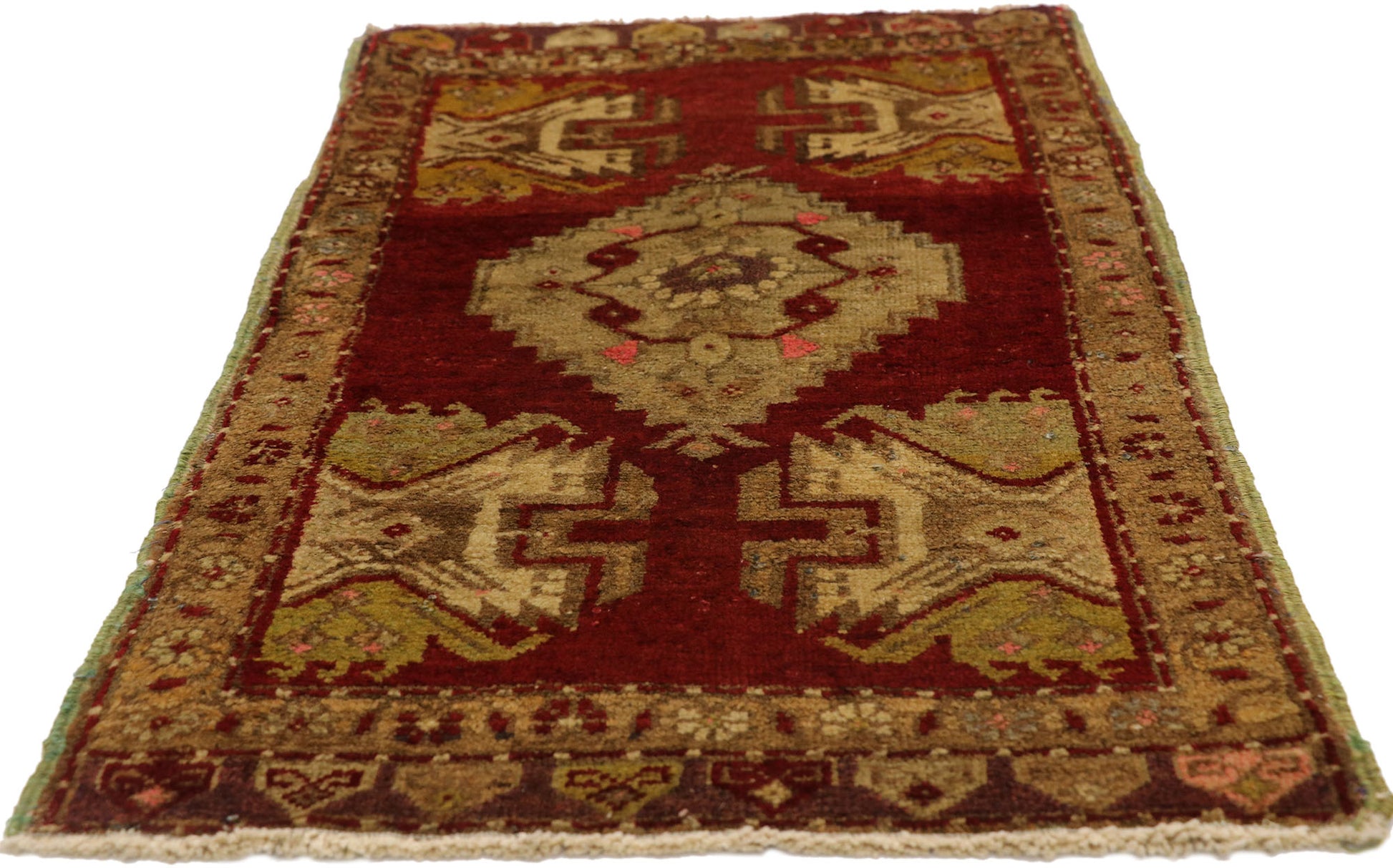 2 x 3 Vintage Turkish Yastik Rug 50955