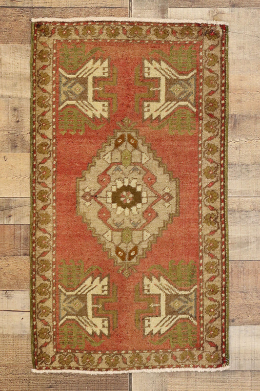 2 x 3 Vintage Turkish Yastik Rug 50958